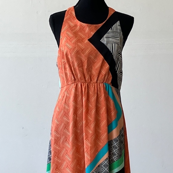 Bar III geometric pattern full length dress - Picture 3 of 10